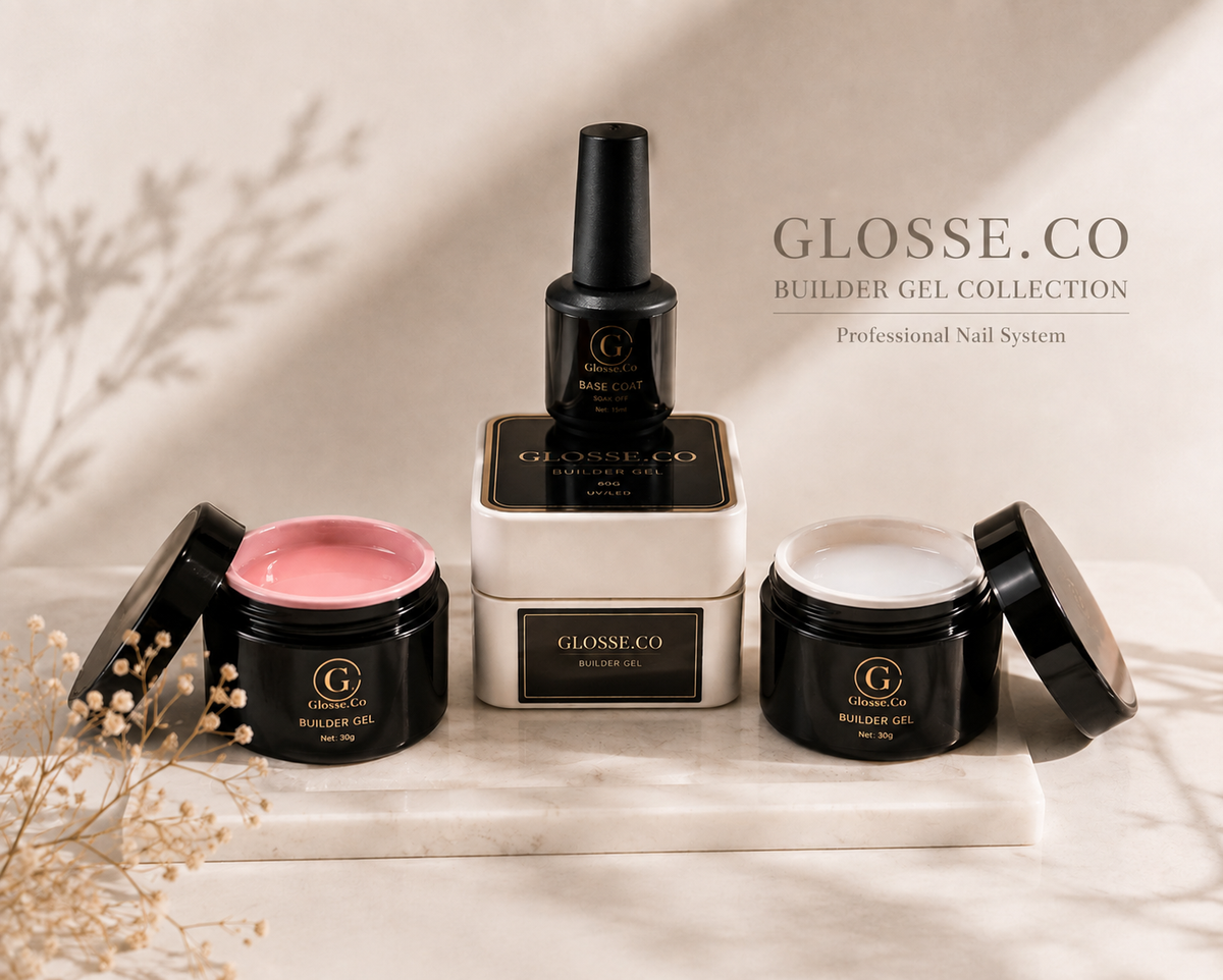 3 builder gel (30ml)+ Base coat bundle. Colors: angel pink, #5, milky white.