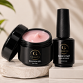 Builder gel color (orgasm)+base coat bundle